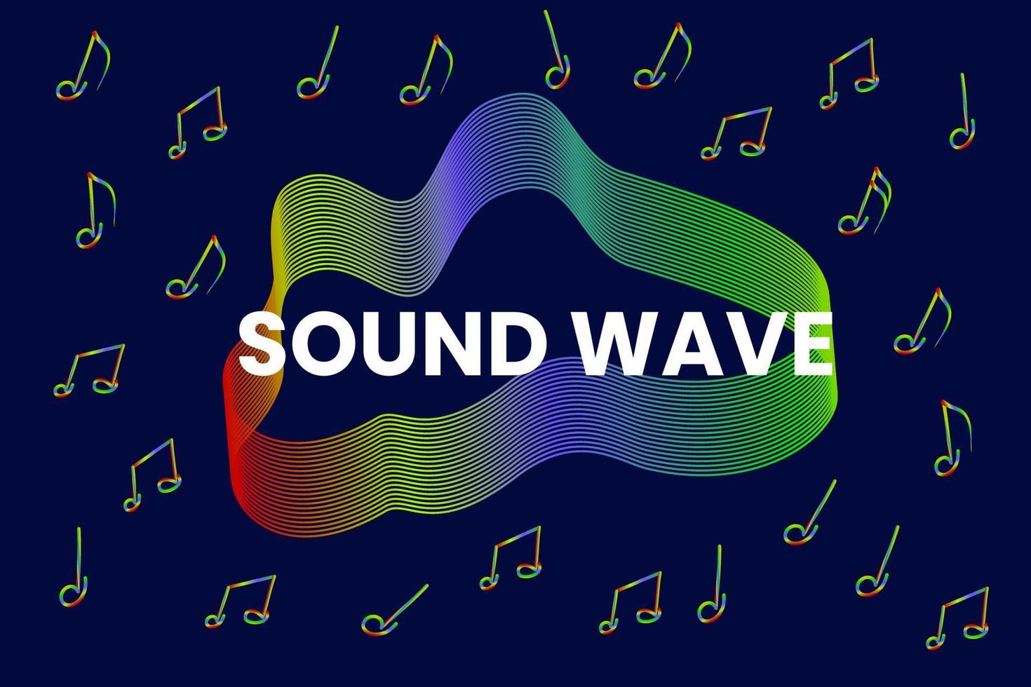 sound wave rainbow illustration for background , website, landing page vector