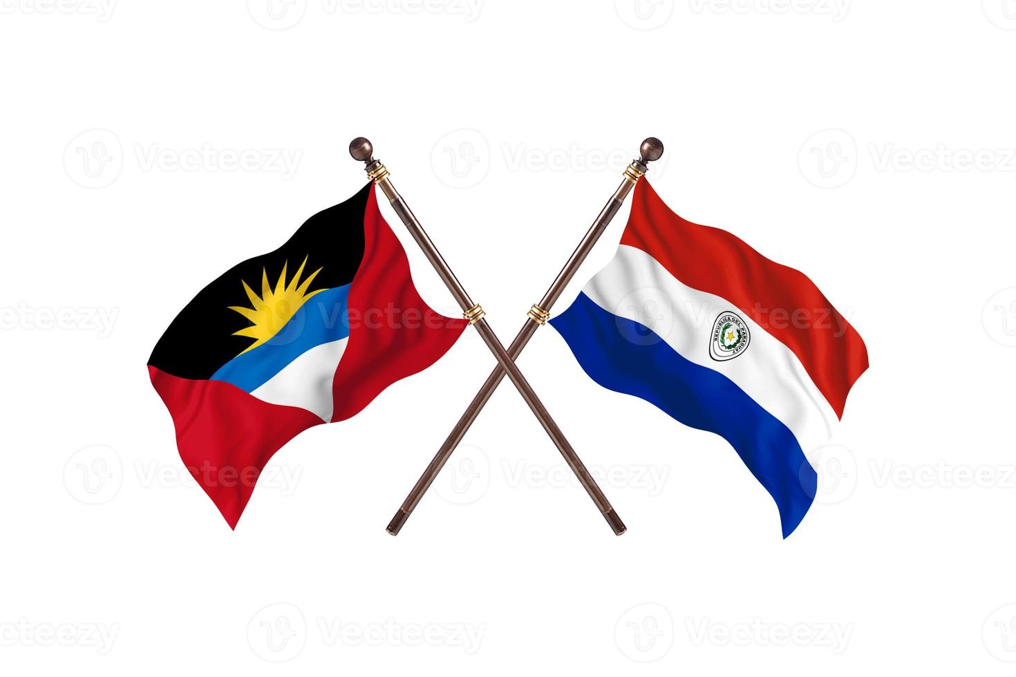 Antigua and Barbuda versus Paraguay Two Country Flags photo