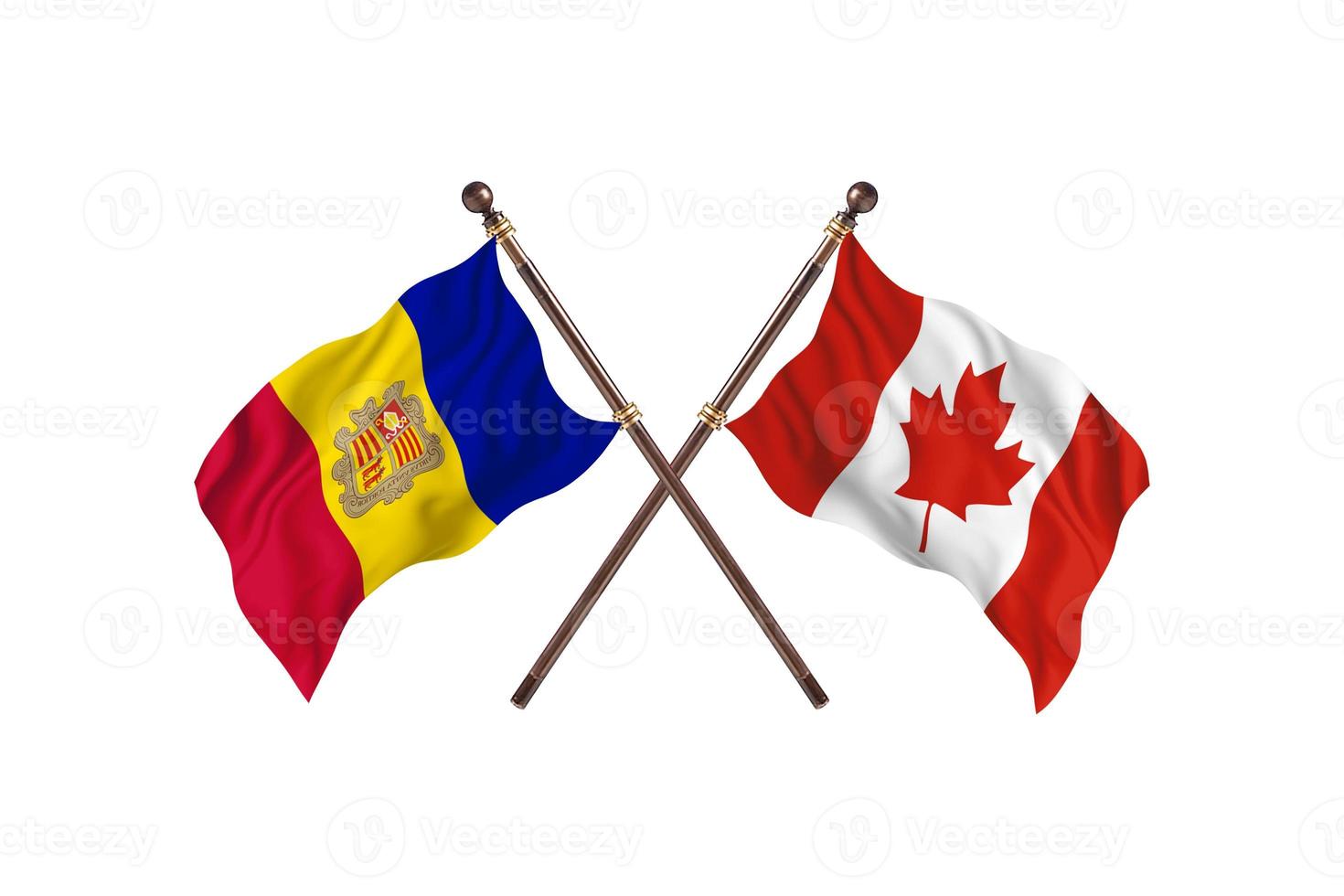 Andorra versus Canada Two Country Flags photo