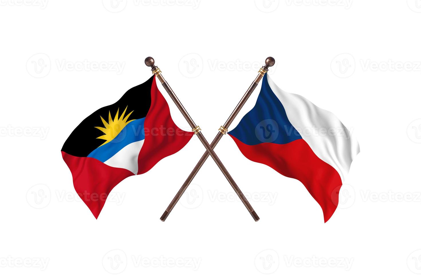 Antigua and Barbuda versus Czech Republic Two Country Flags photo