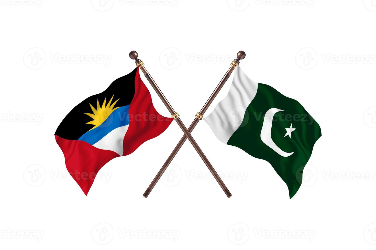 Antigua and Barbuda versus Pakistan Two Country Flags photo