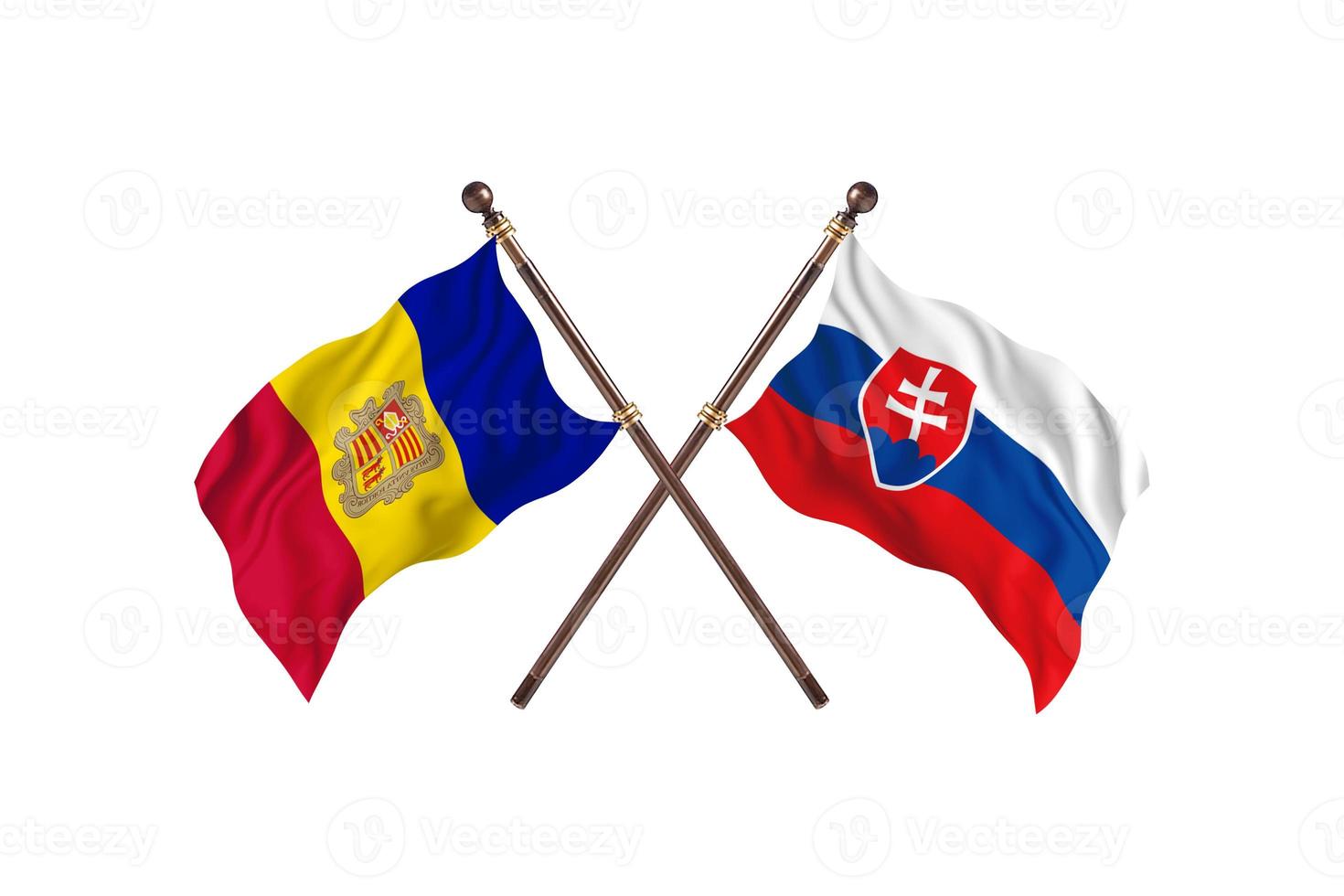 Andorra versus Slovakia Two Country Flags photo
