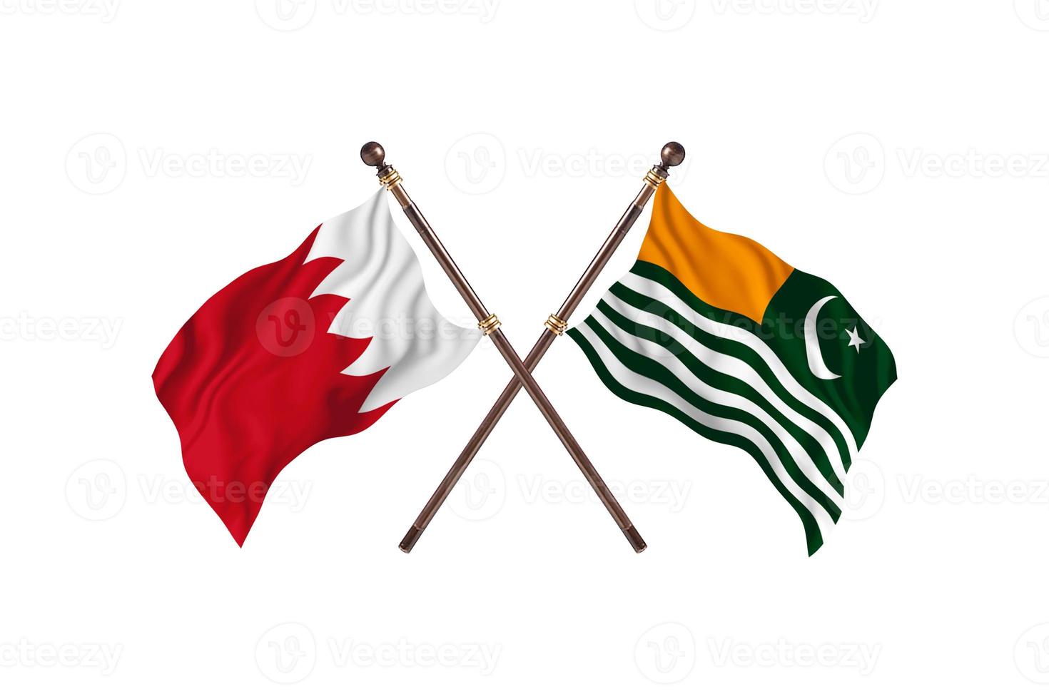Bahrain versus Kashmir Two Country Flags photo