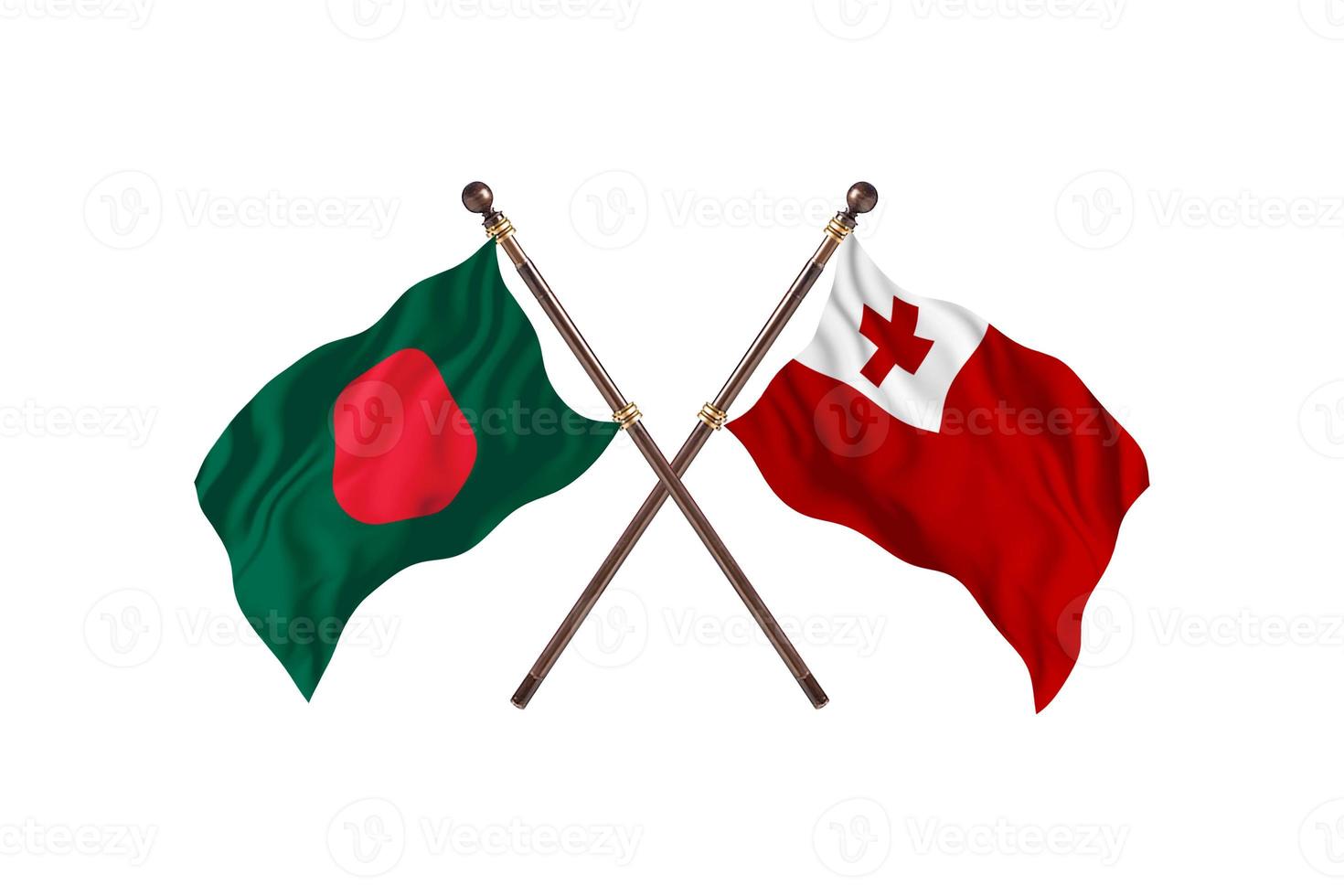 Bangladesh versus Tonga Two Country Flags photo