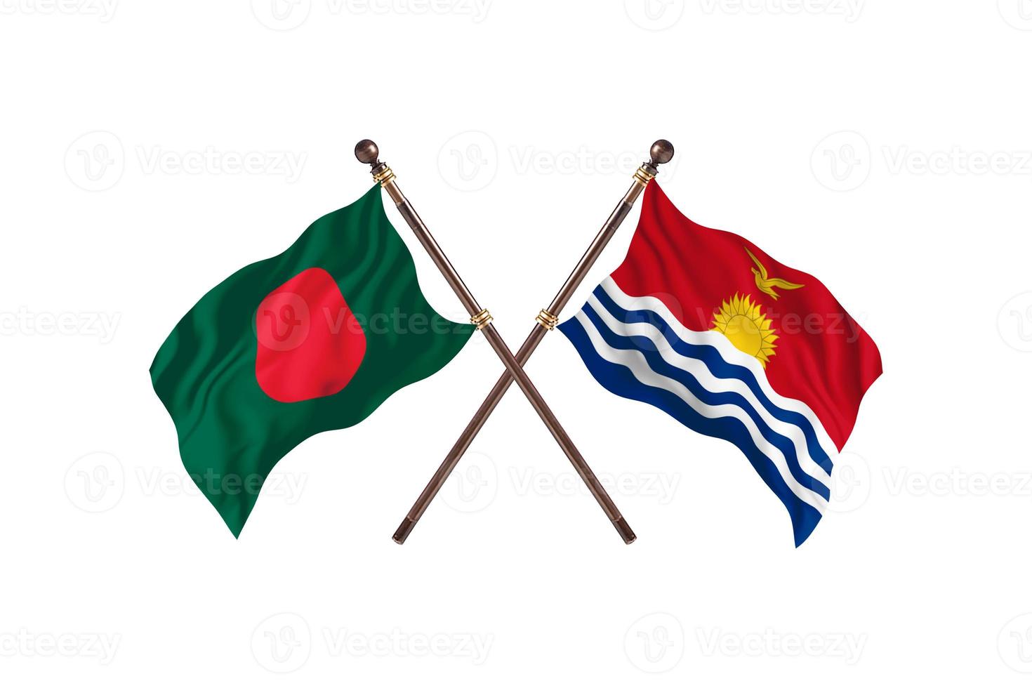 Bangladesh versus Kiribati Two Country Flags photo