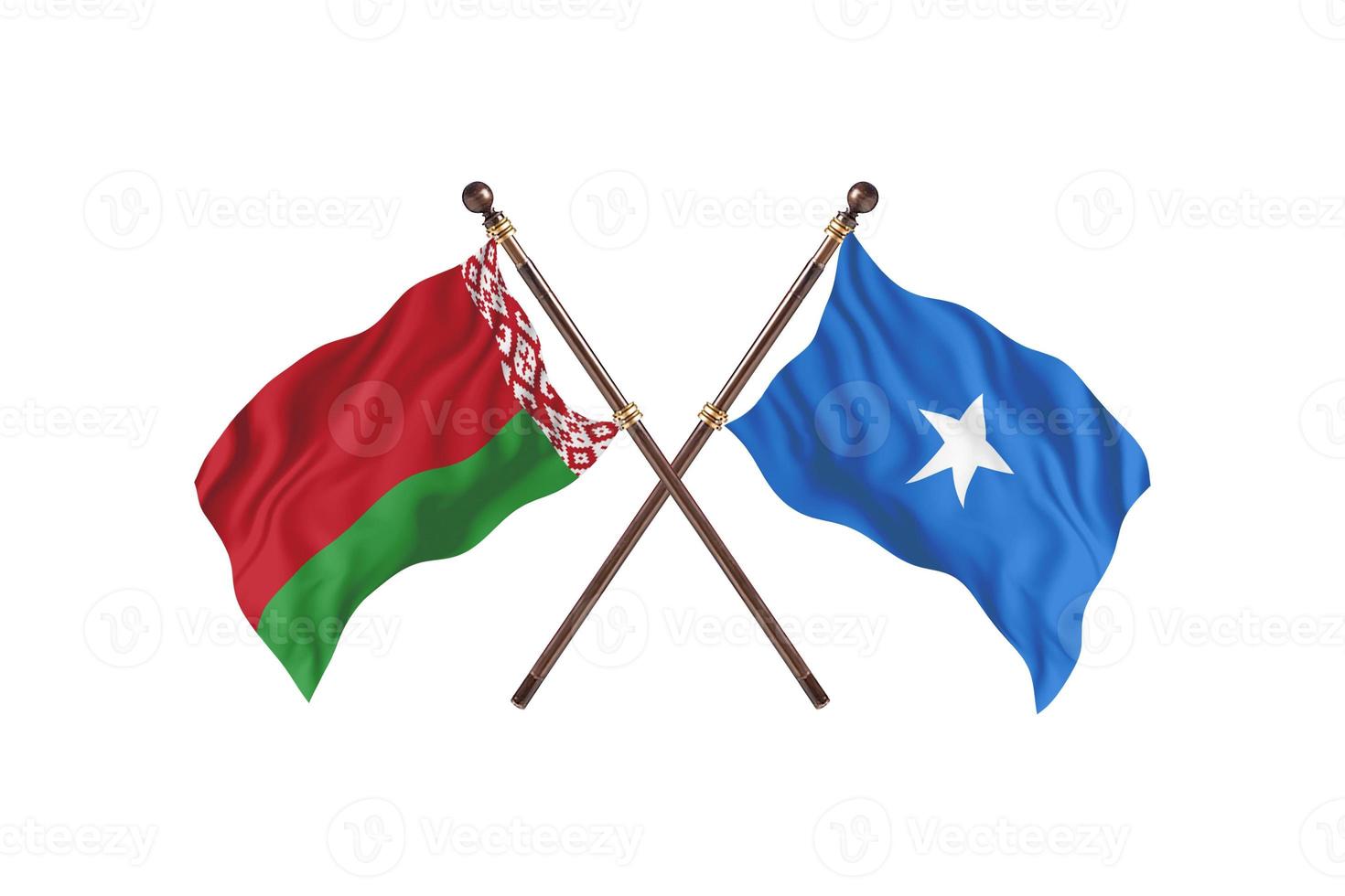 Belarus versus Somalia Two Country Flags photo