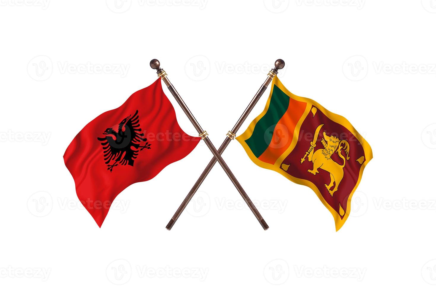 albania contra sri lanka dos banderas de países foto