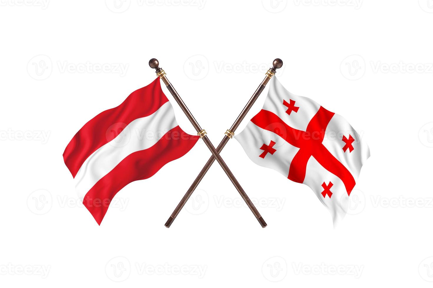 Austria versus Georgia Two Country Flags photo