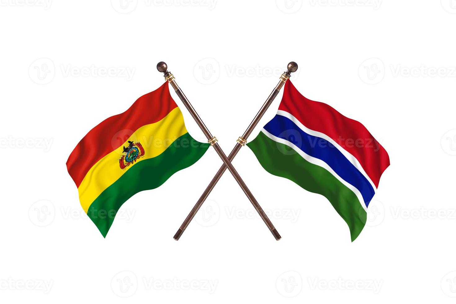 Bolivia versus The Gambia Two Country Flags photo