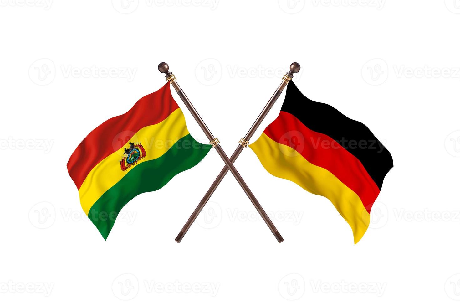 Bolivia versus Germany Two Country Flags photo