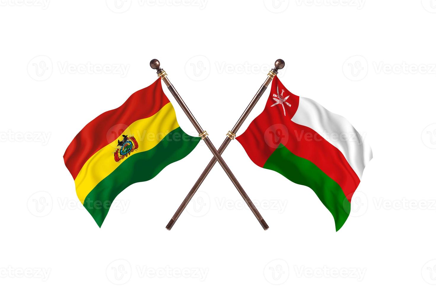 Bolivia versus Oman Two Country Flags photo