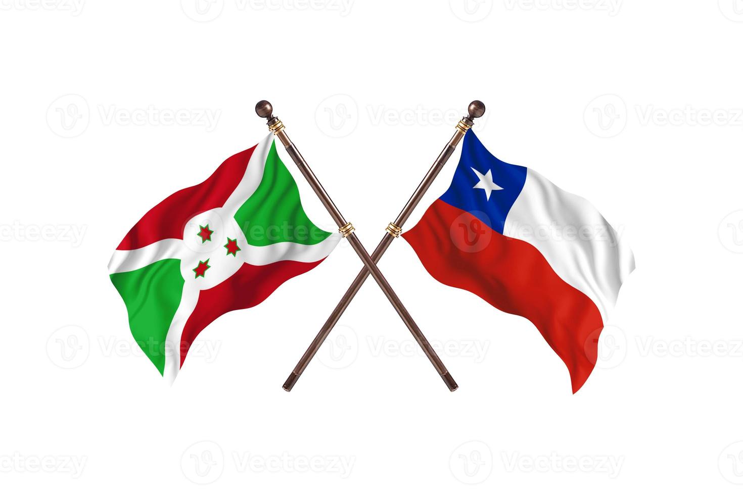 Burundi versus Chile Two Country Flags photo