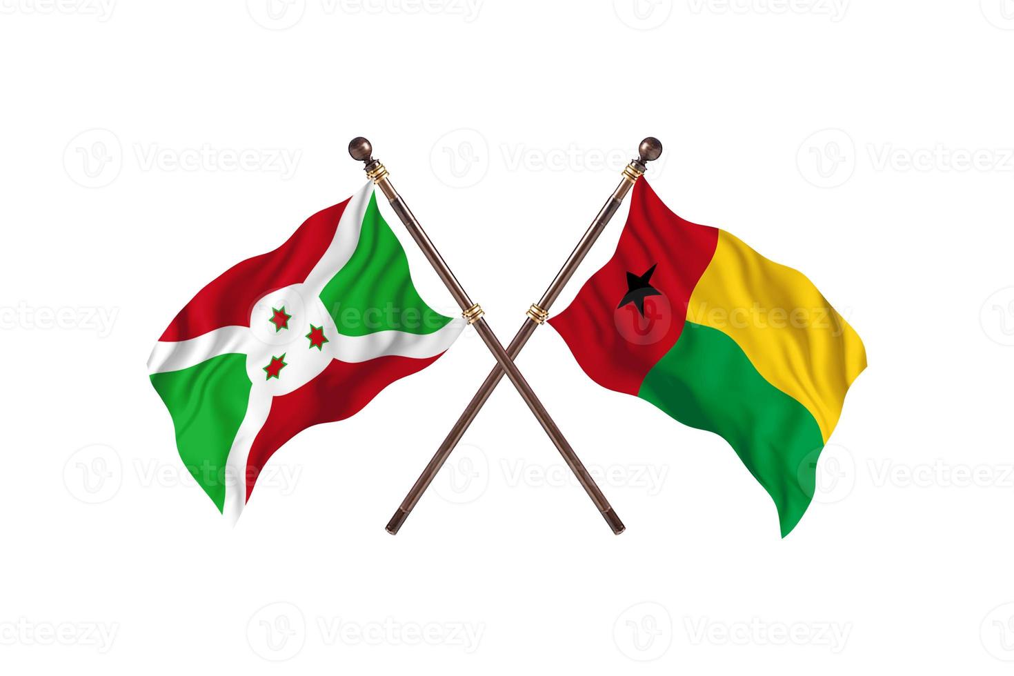 Burundi versus Guinea-Bissau Two Country Flags photo