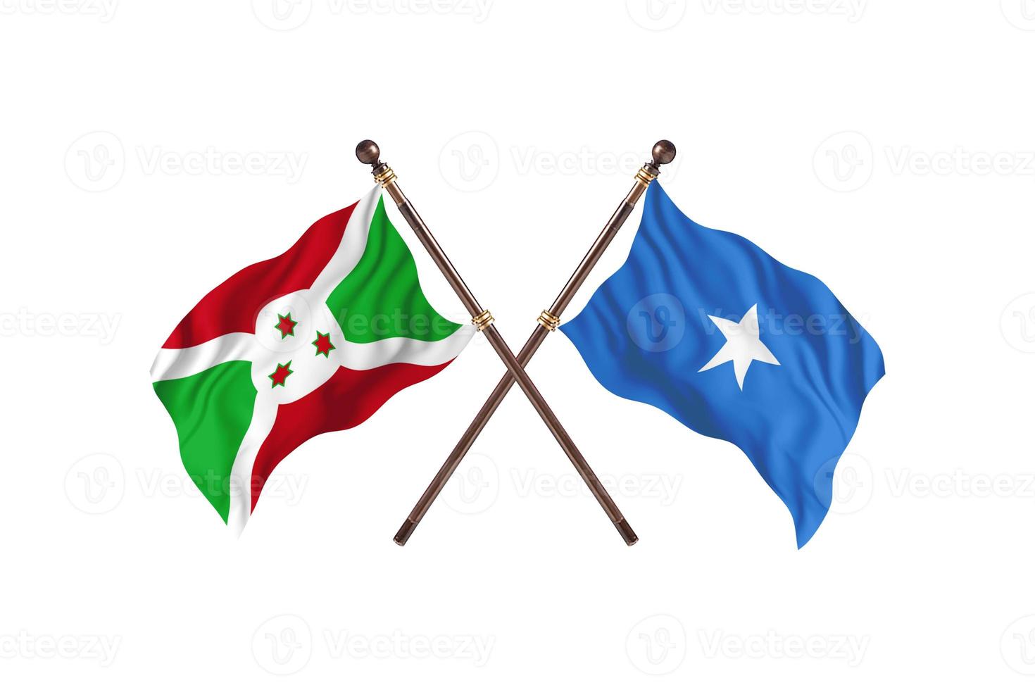 Burundi versus Somalia Two Country Flags photo