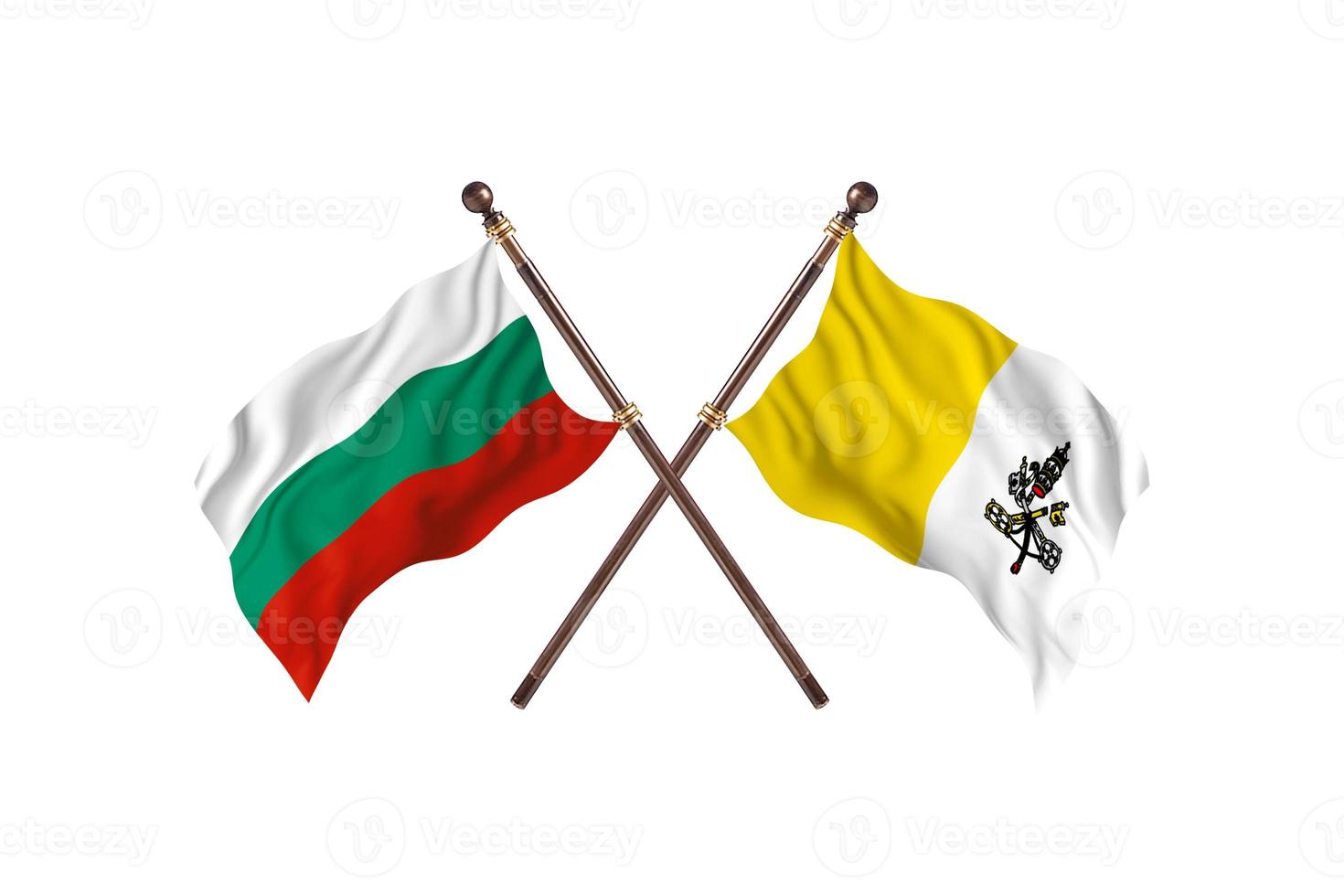 Bulgaria versus Holy See Two Country Flags photo