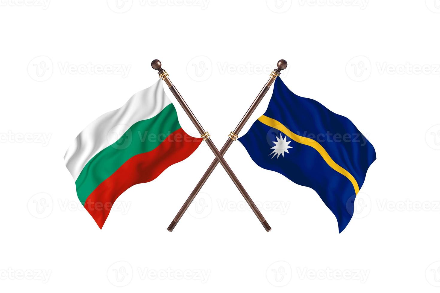 bulgaria contra nauru dos banderas de países foto