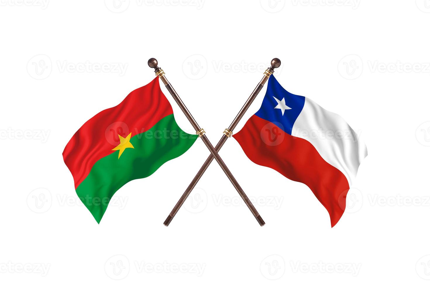 Burkina Faso versus Chile Two Country Flags photo