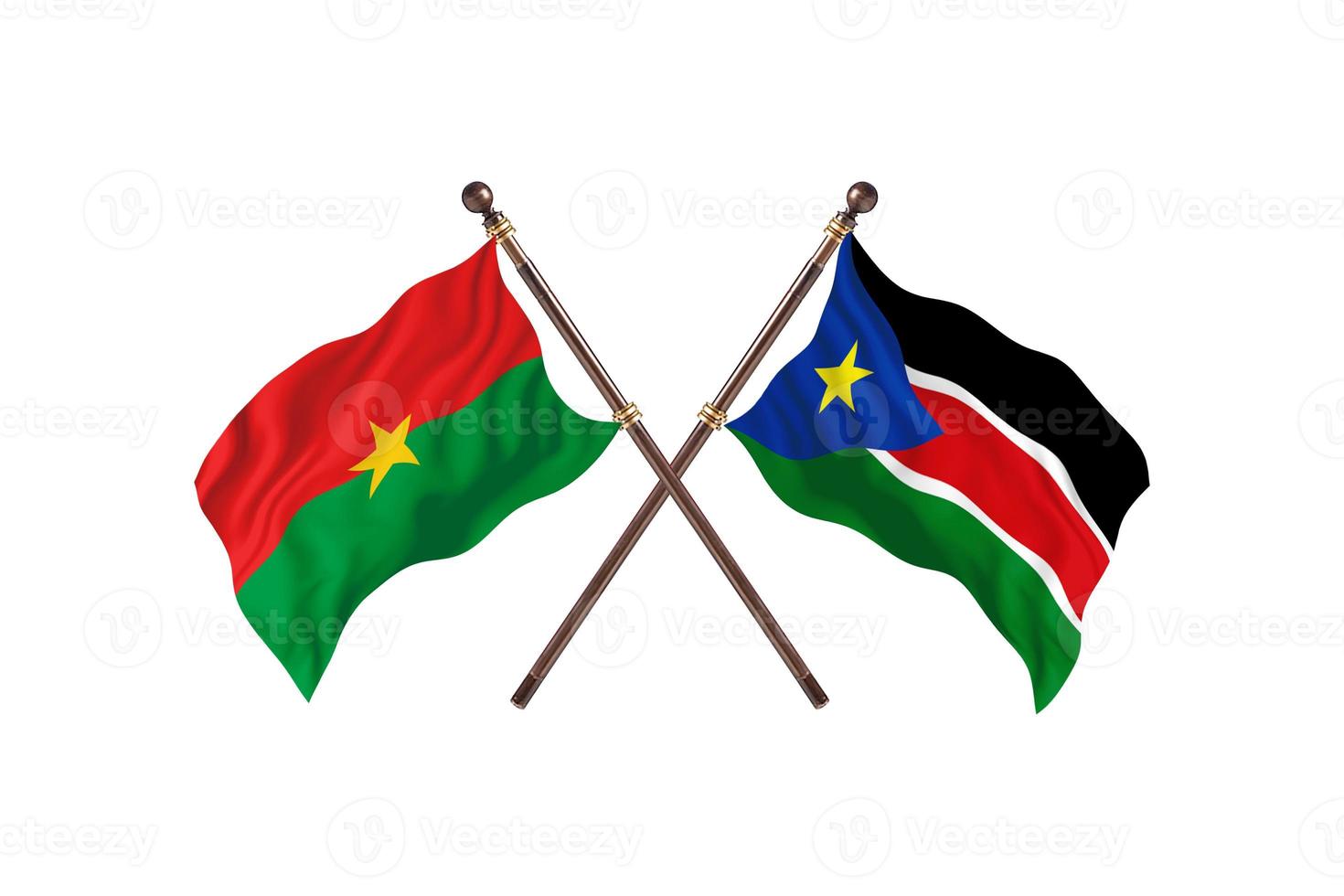 Burkina Faso versus South Sudan Two Country Flags photo