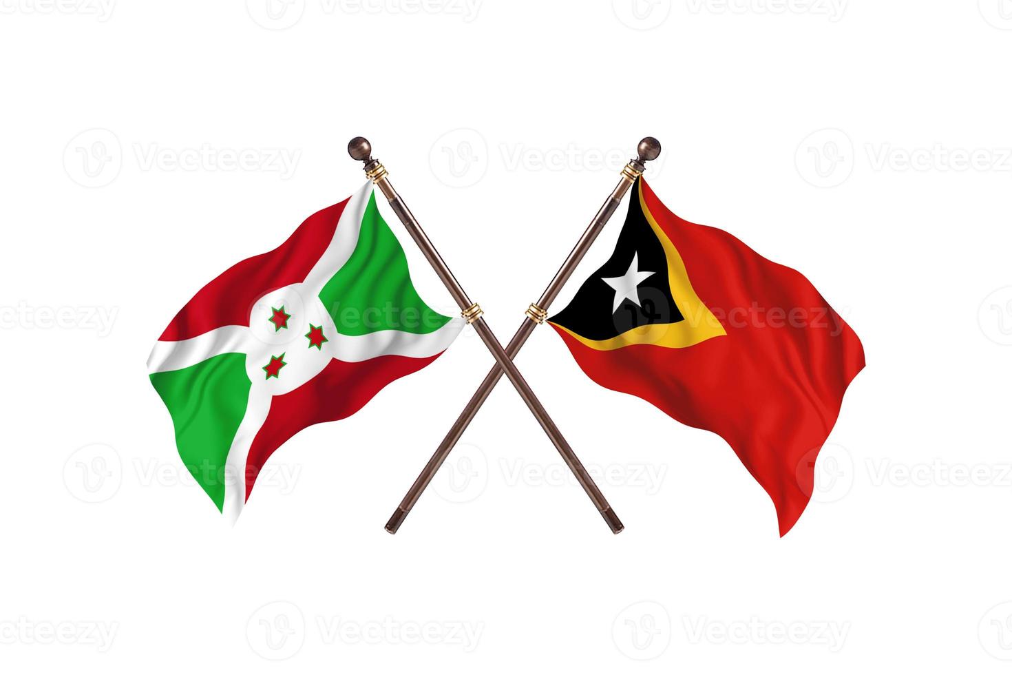 Burundi versus Timor-Leste Two Country Flags photo