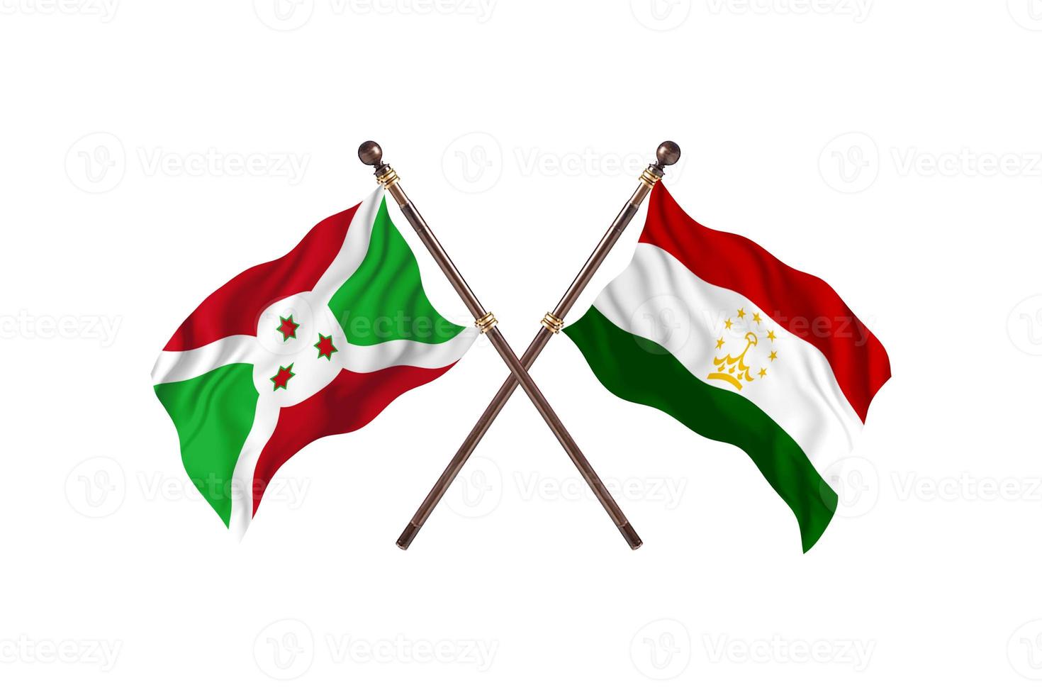 Burundi versus Tajikistan Two Country Flags photo