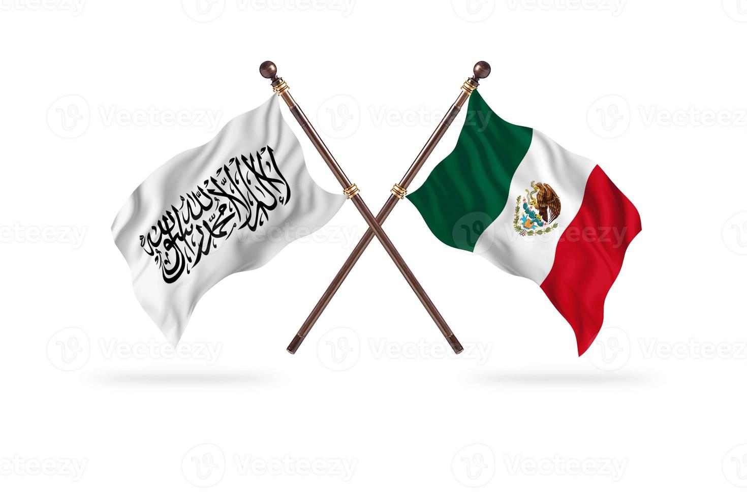 Islamic Emirate of Afghanistan versus Mexico Two Country Flags photo