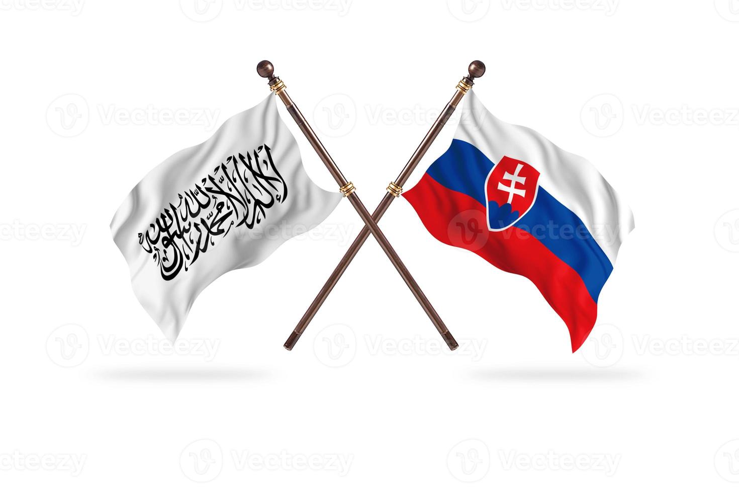 Islamic Emirate of Afghanistan versus Slovakia Two Country Flags photo