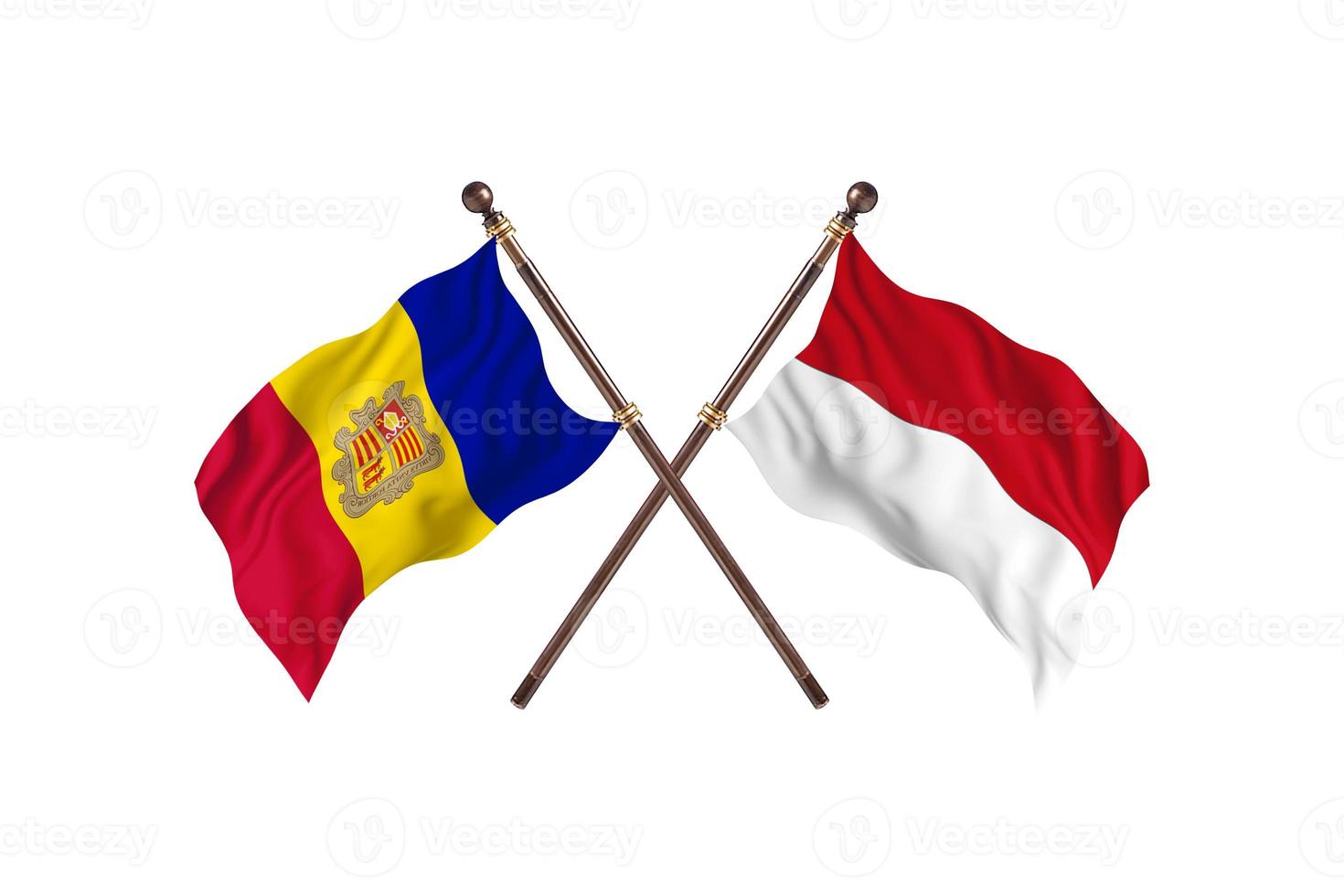 Andorra versus Monaco Two Country Flags photo