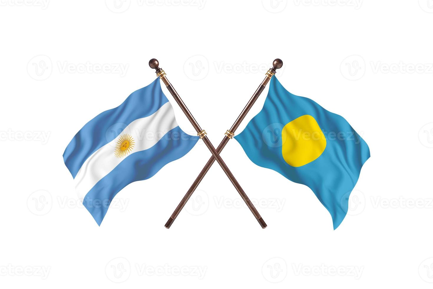 Argentina versus Palau Two Country Flags photo
