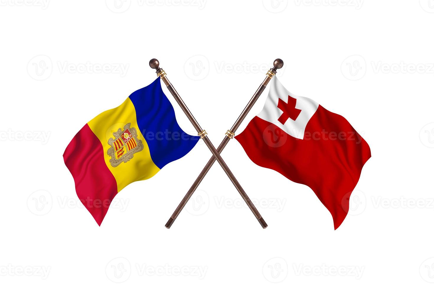 Andorra versus Tonga Two Country Flags photo