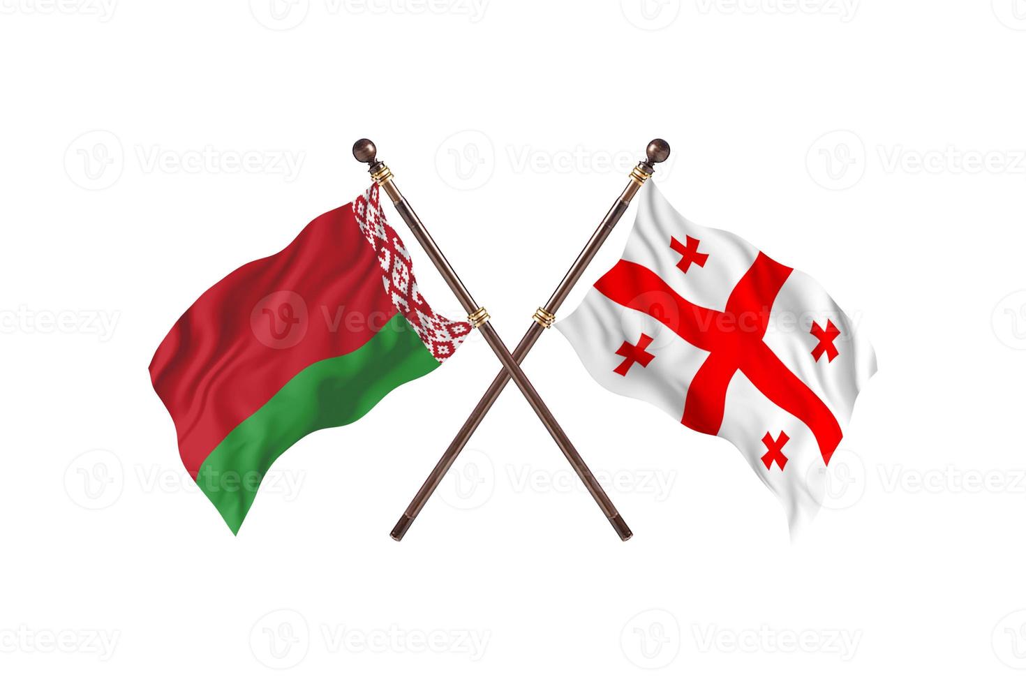 Belarus versus Georgia Two Country Flags photo