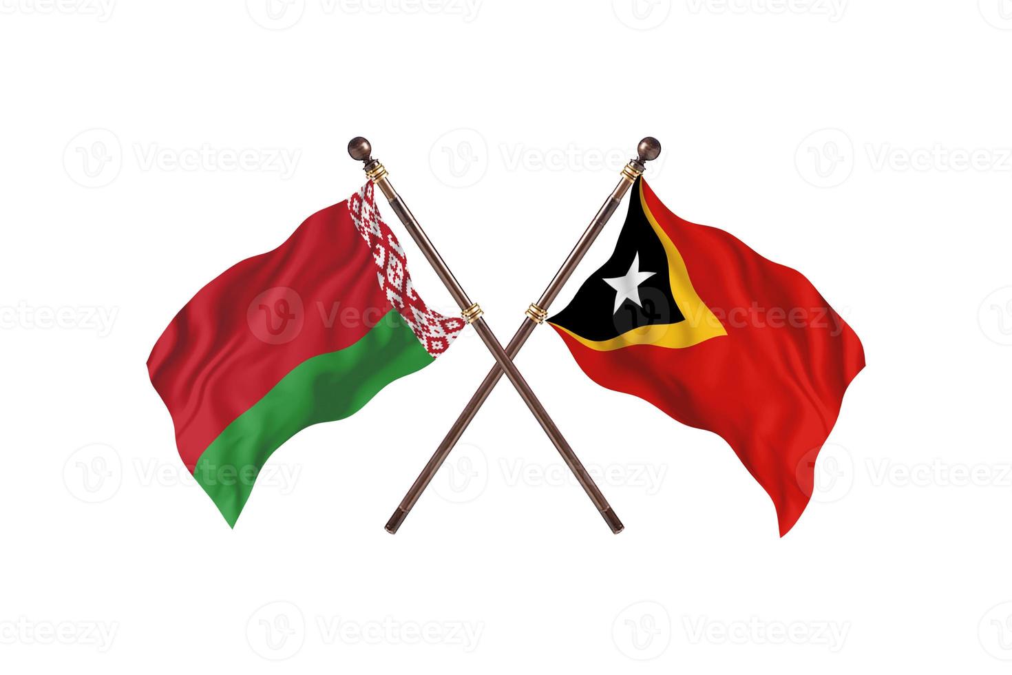 Belarus versus Timor-Leste Two Country Flags photo