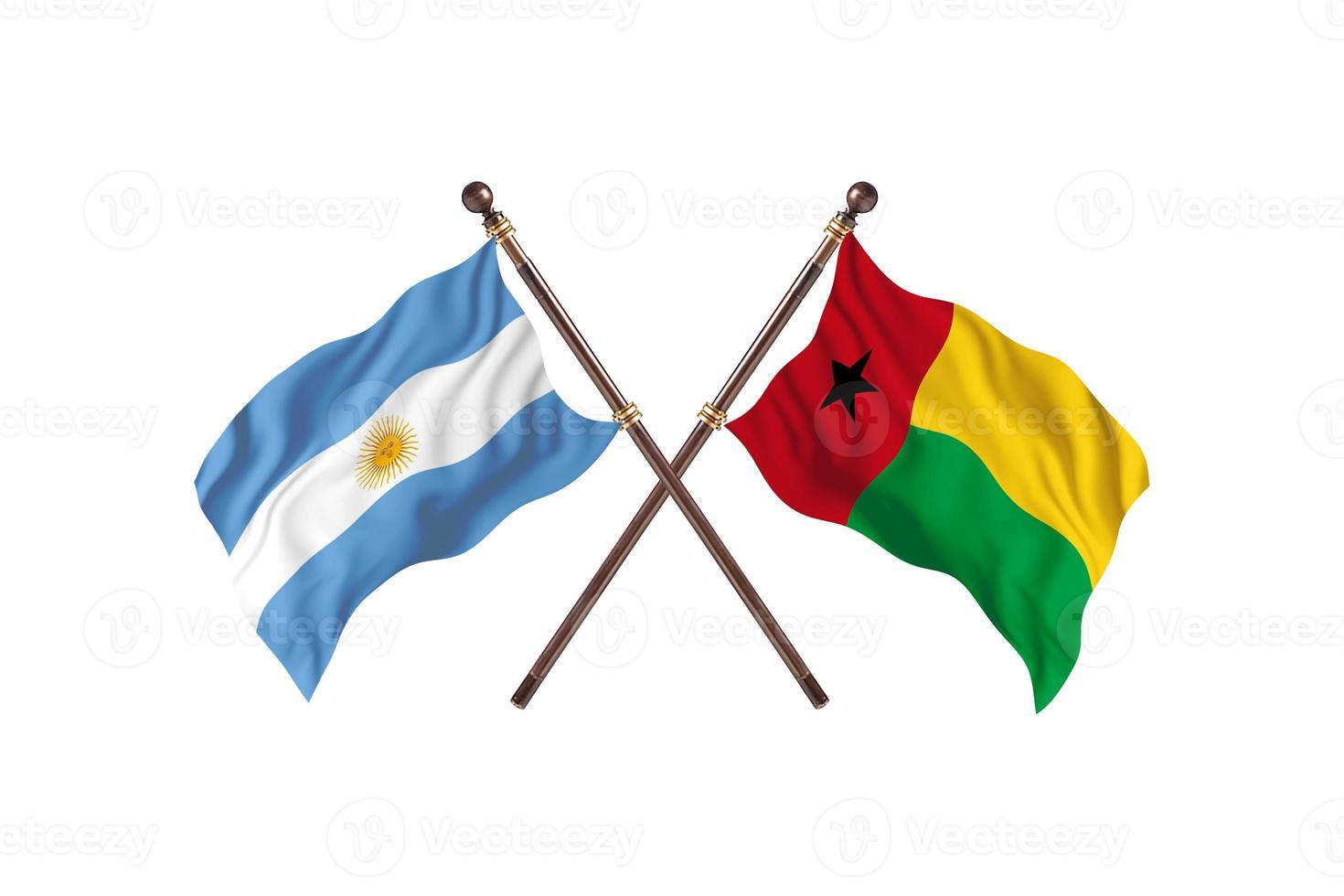 Argentina versus Guinea-Bissau Two Country Flags photo