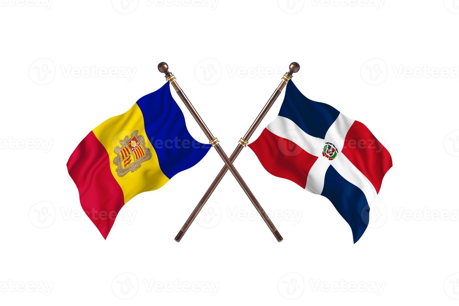Andorra versus Dominican Republic Two Country Flags photo