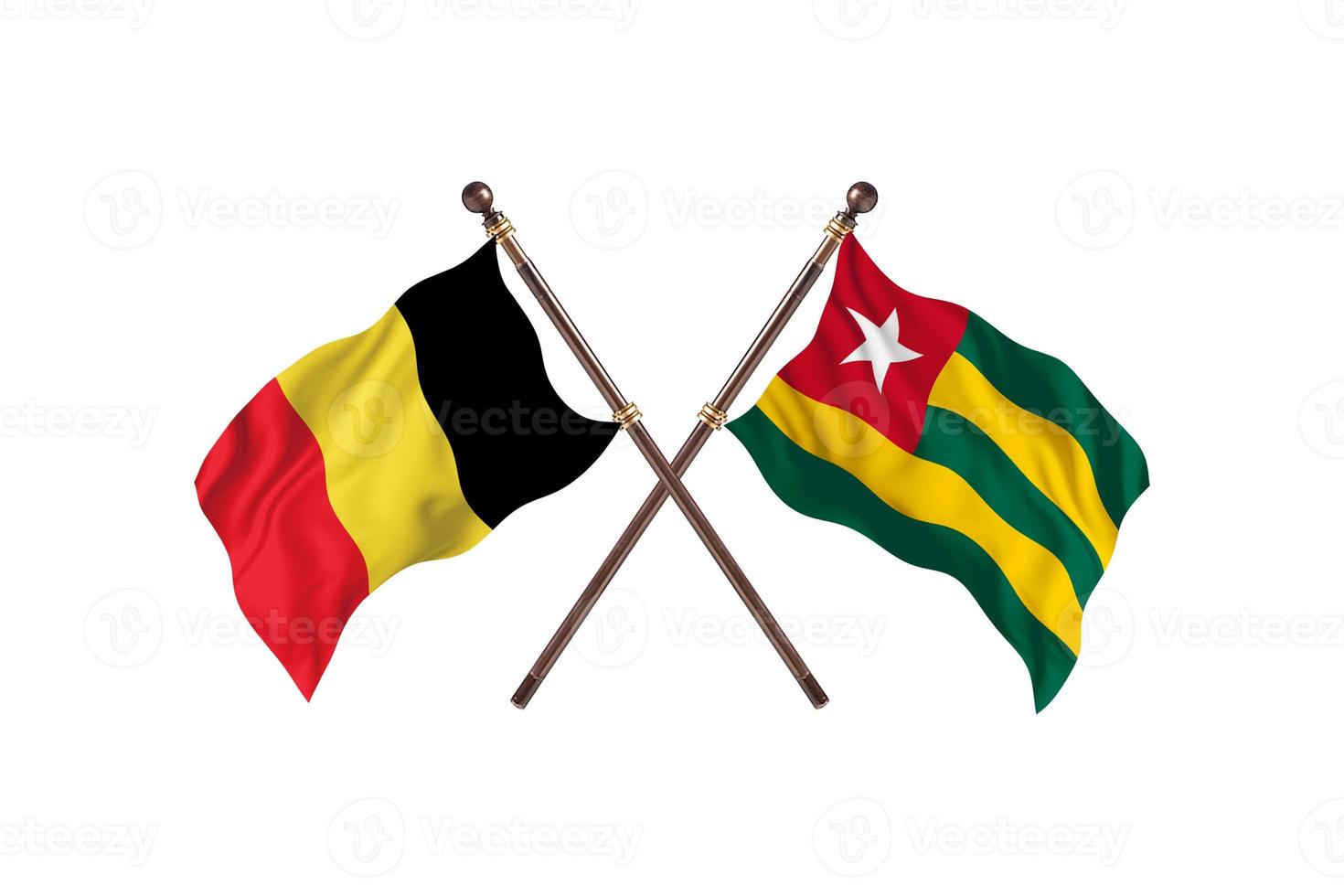 Belgium versus Togo Two Country Flags photo