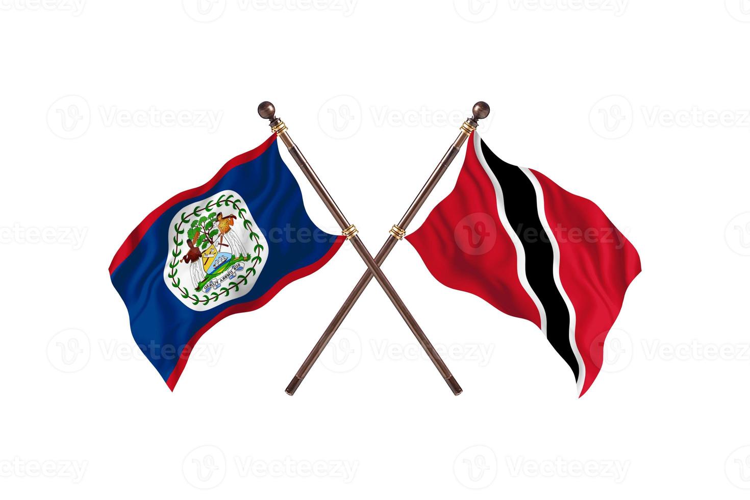 Belize versus Trinidad and Tobago Two Country Flags photo