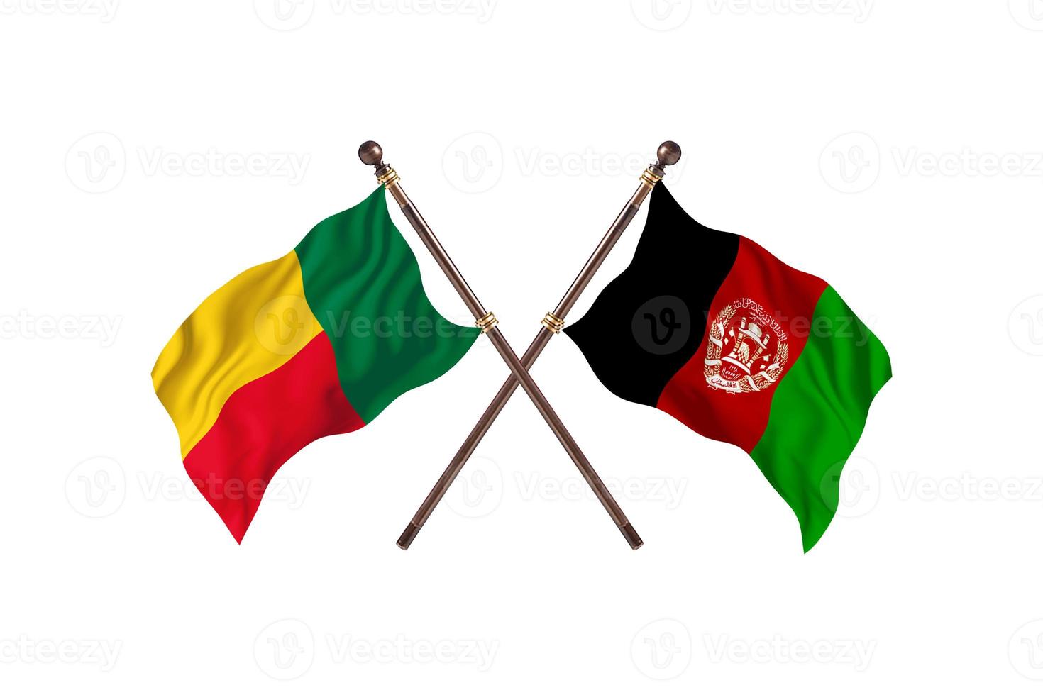 Benin versus Afghanistan Two Country Flags photo