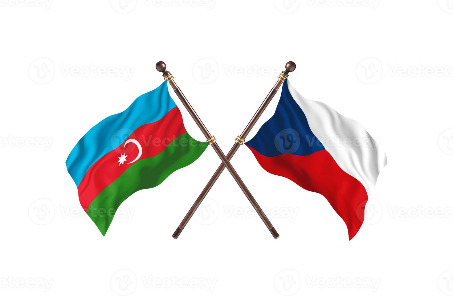 Azerbaijan versus Czech Republic Two Country Flags photo