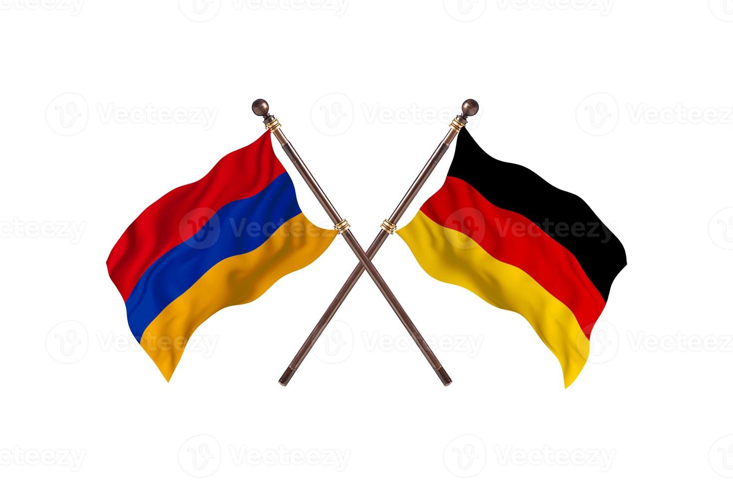 armenia contra alemania dos banderas de países foto