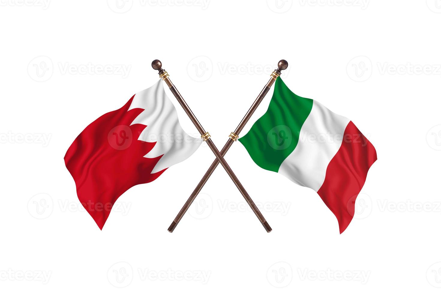 Bahrain versus Italy Two Country Flags photo