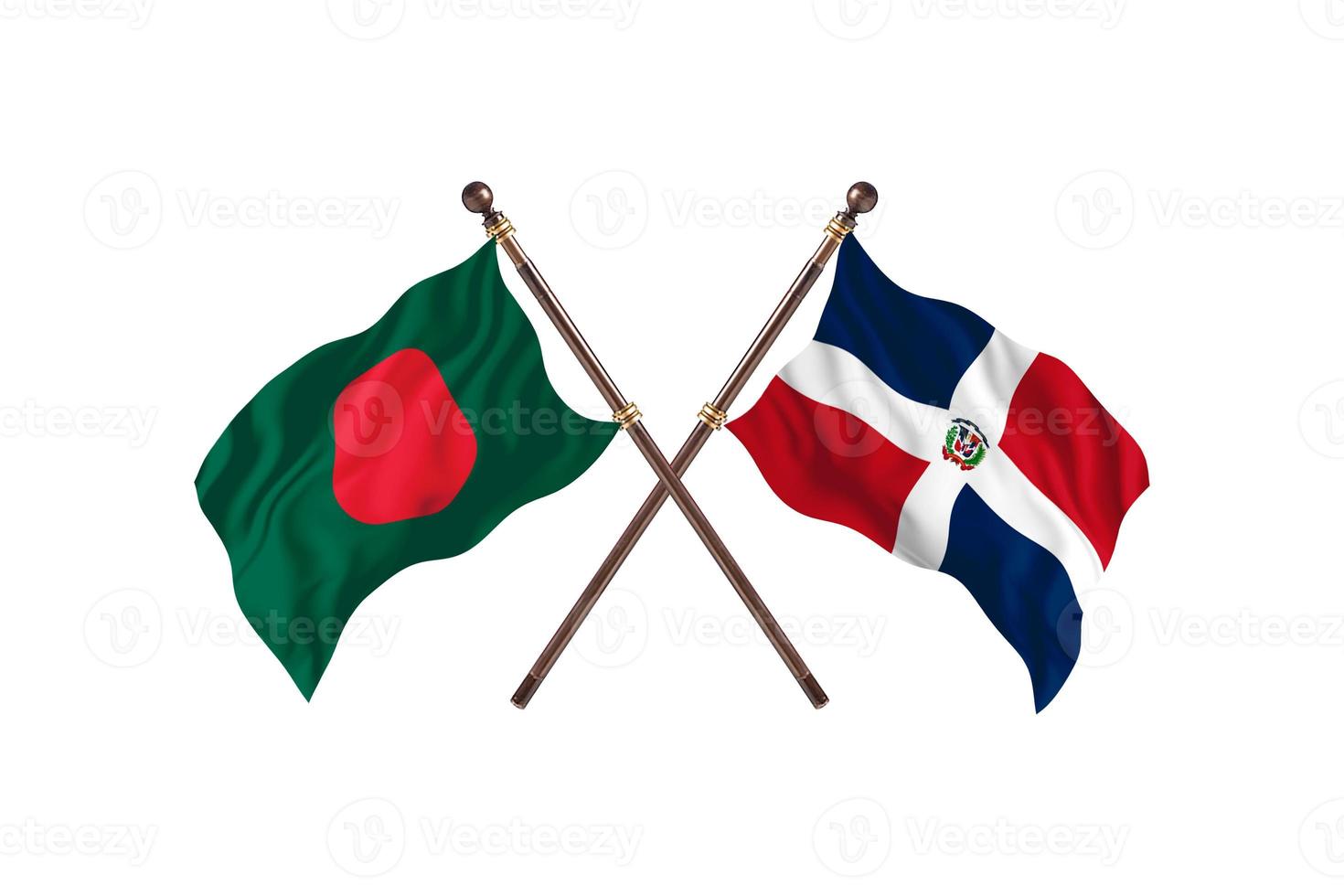 Bangladesh versus Dominican Republic Two Country Flags photo