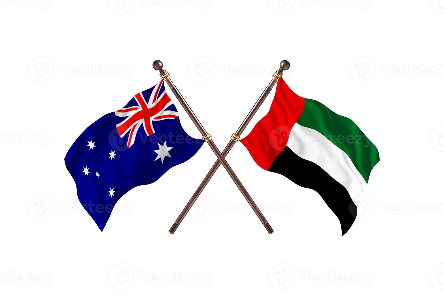 Australia versus United Arab Emirates Two Country Flags photo