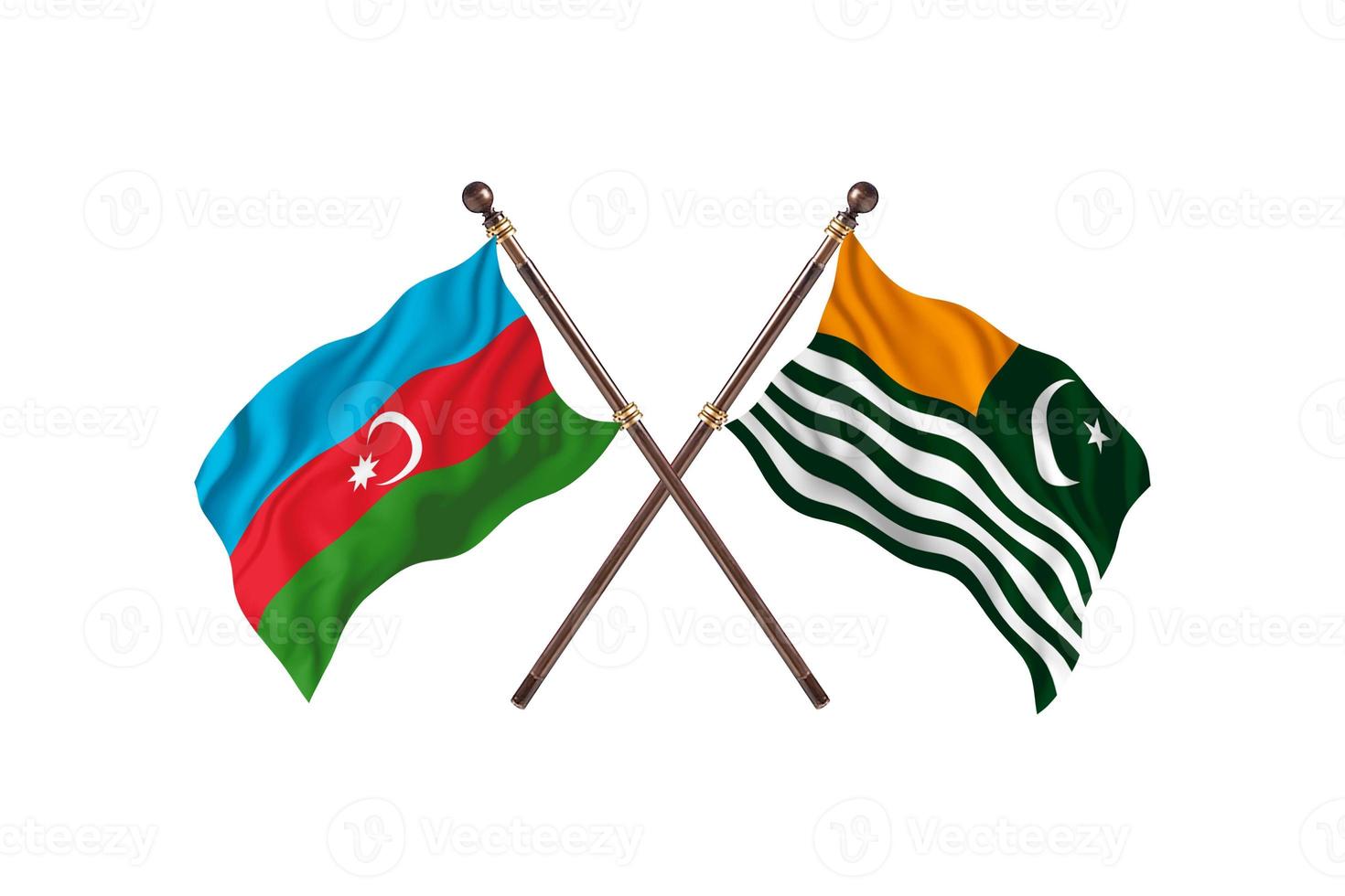 Azerbaijan versus Kashmir Two Country Flags photo