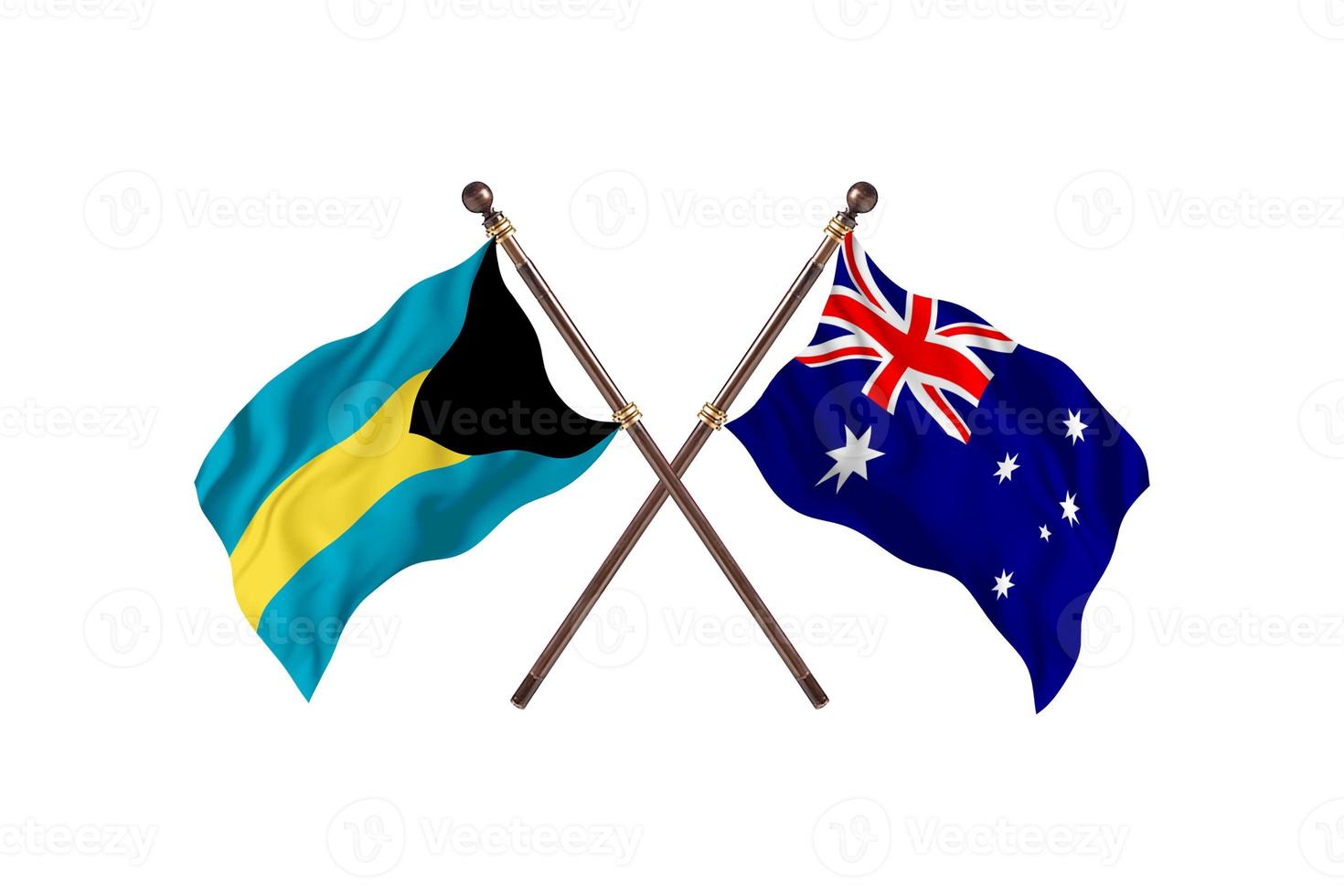 Bahamas versus Australia Two Country Flags photo