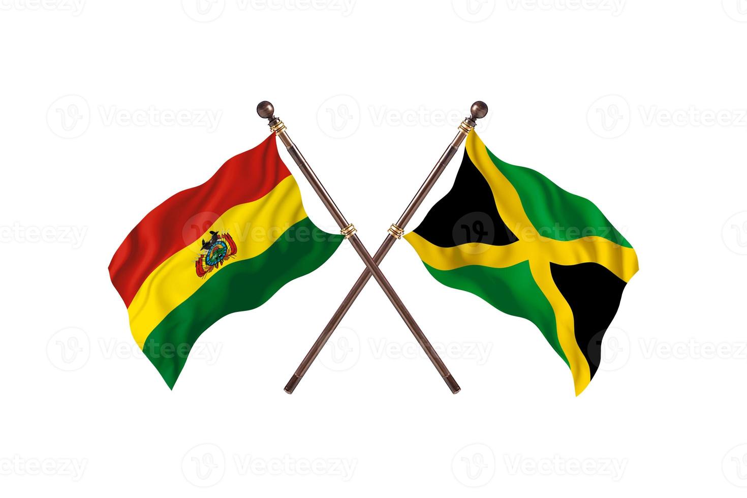 Bolivia versus Jamaica Two Country Flags photo