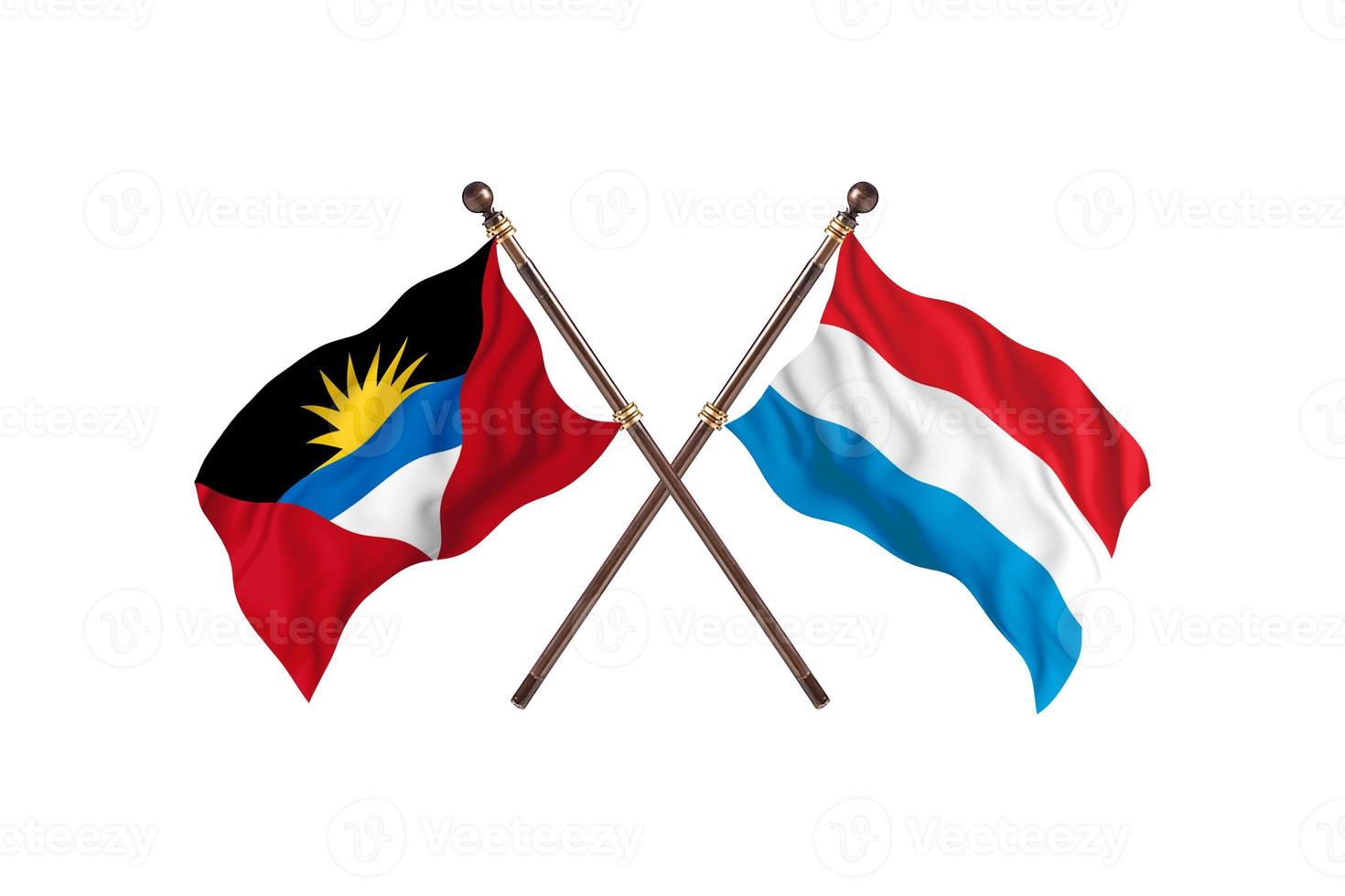 Antigua and Barbuda versus Luxembourg Two Country Flags photo