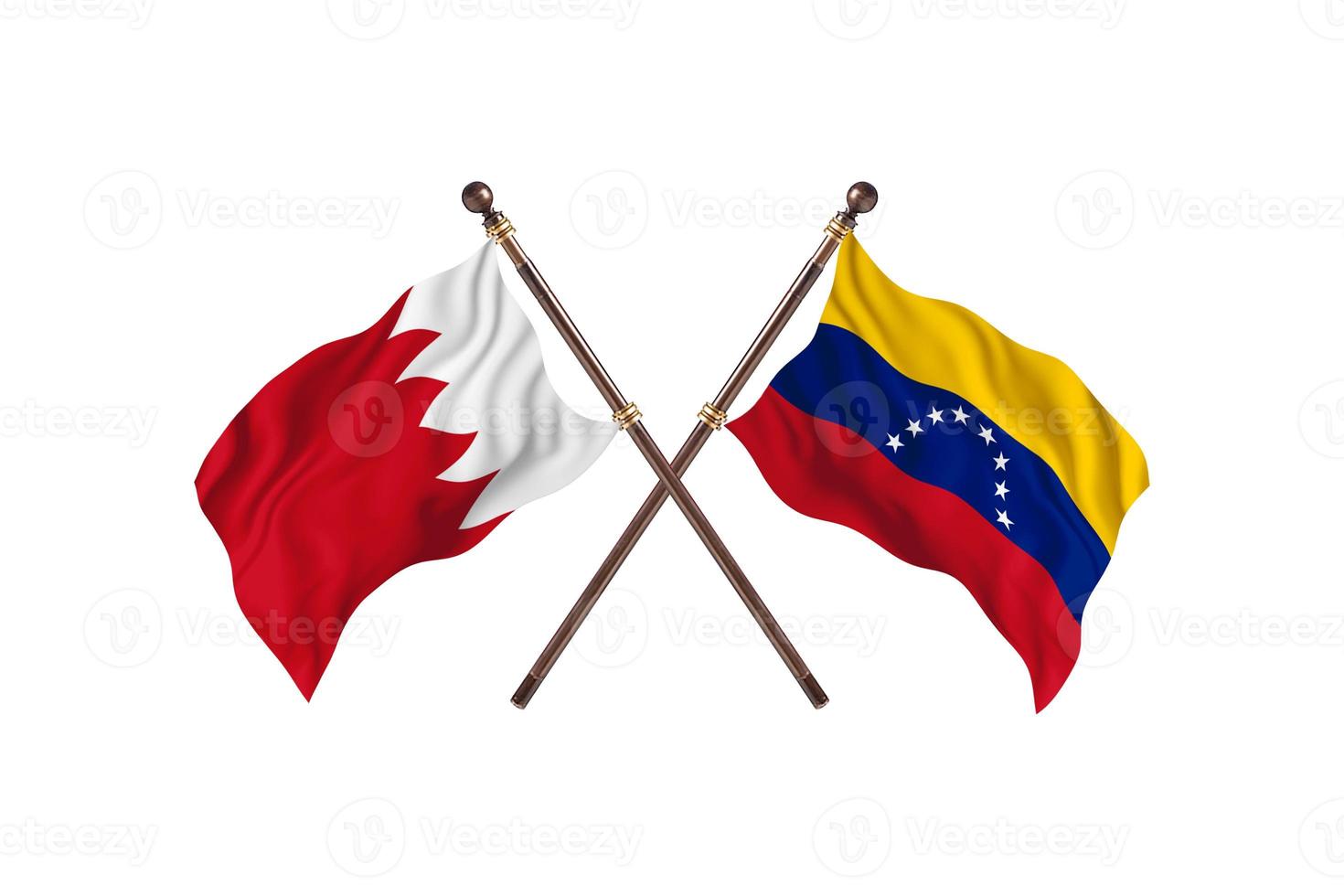 Bahrain versus Venezuela Two Country Flags photo