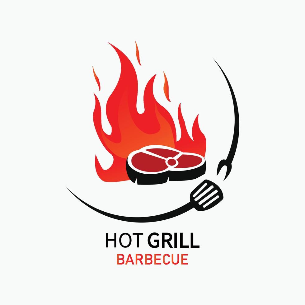 barbeque grill logo images vector