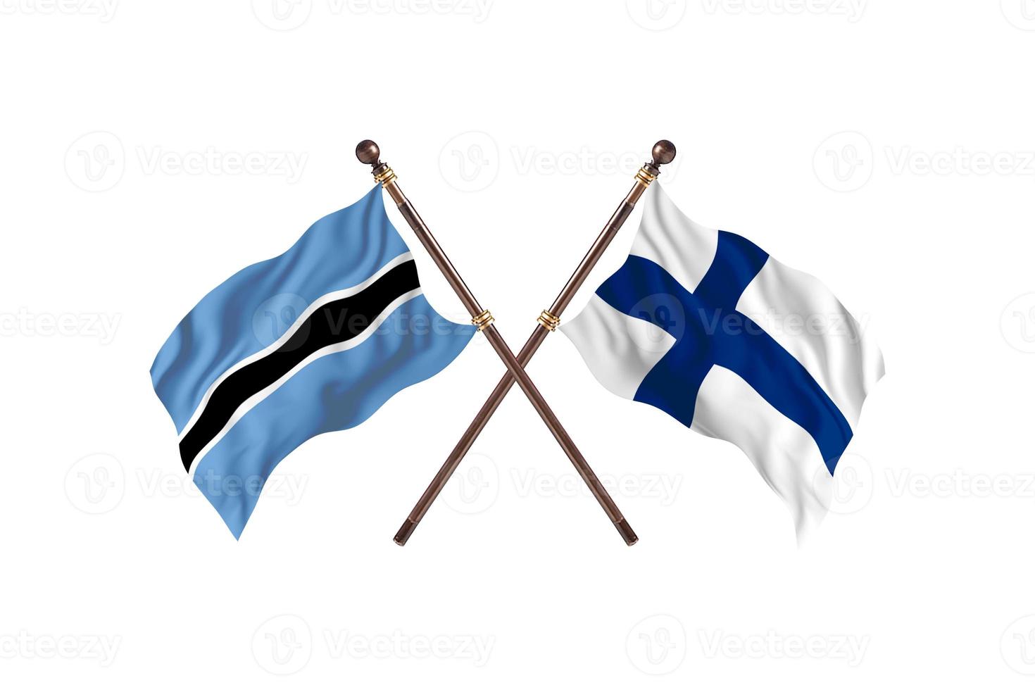 Botswana versus Finland Two Country Flags photo