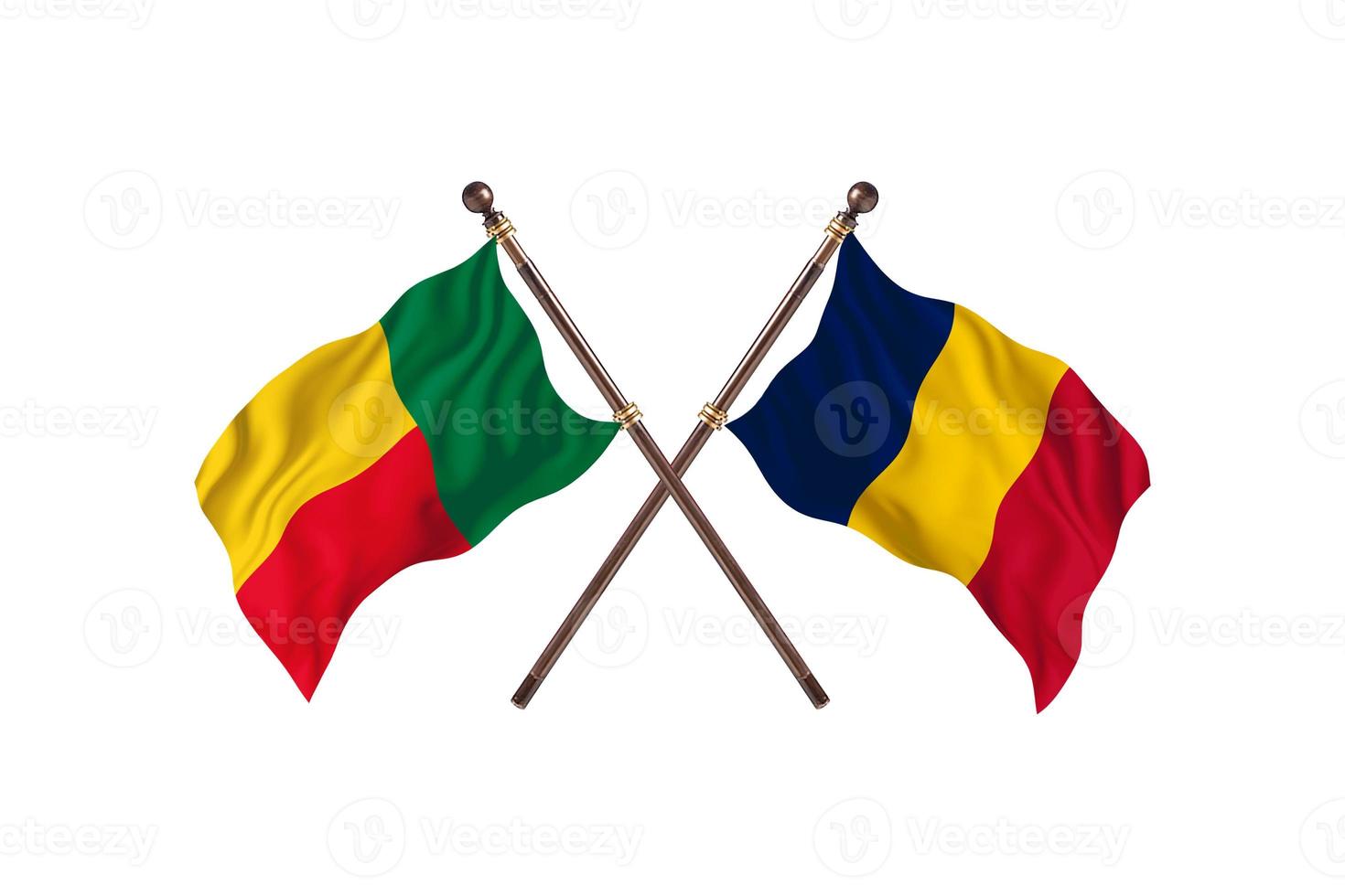 Benin versus Chad Two Country Flags photo