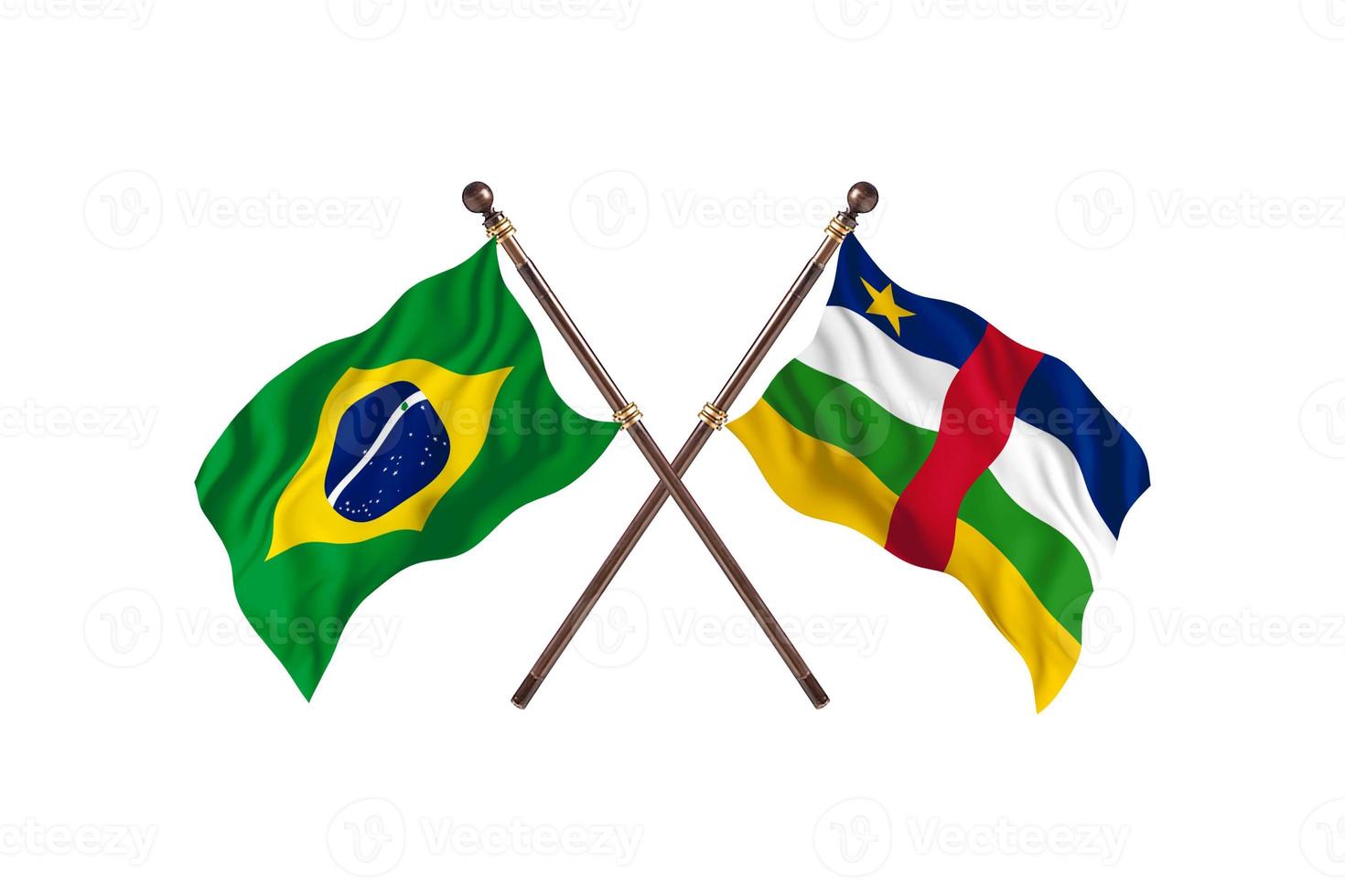 Brazil versus Central African Republic Two Country Flags photo